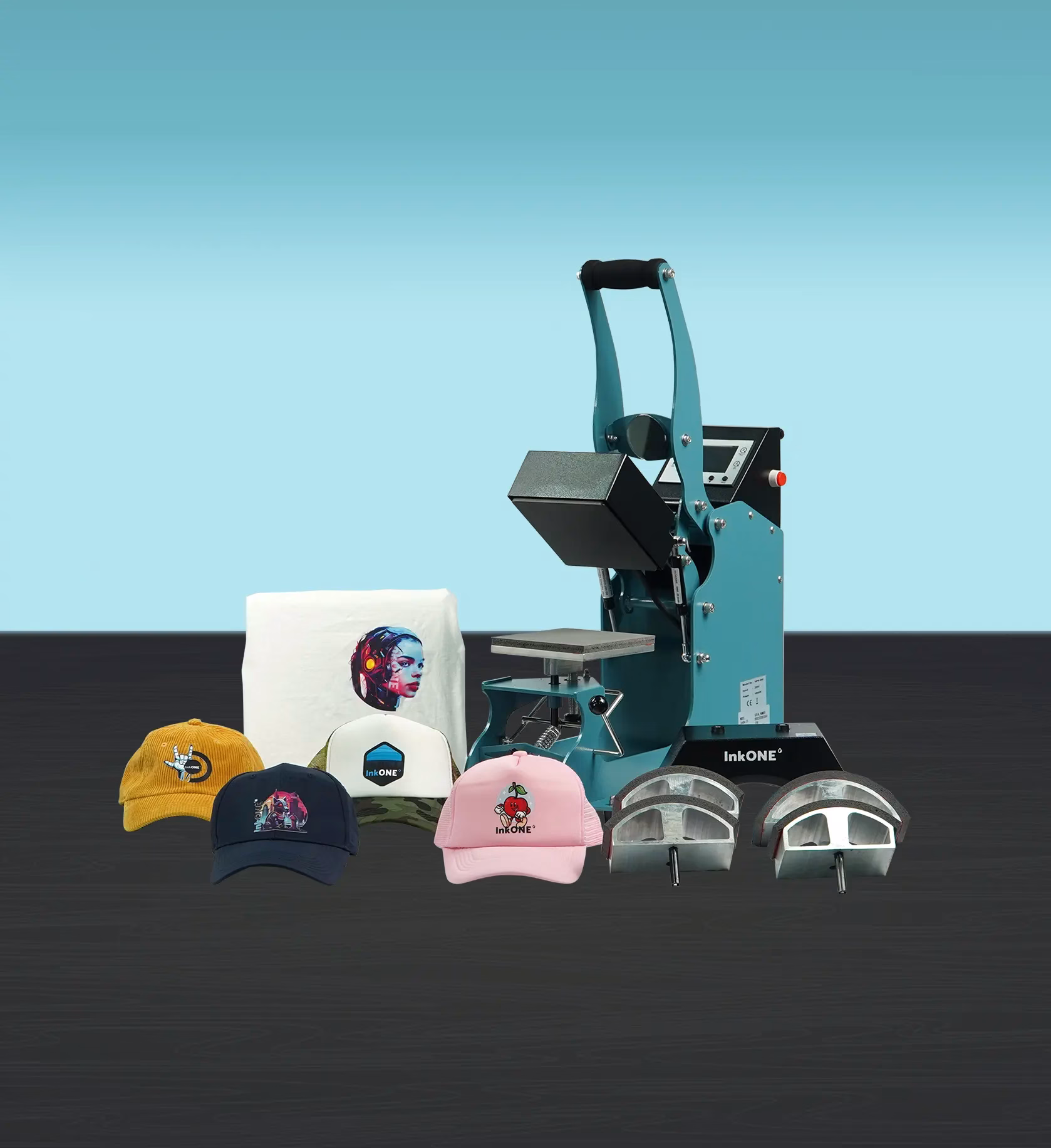 Plancha transfer de gorras InkOne C1